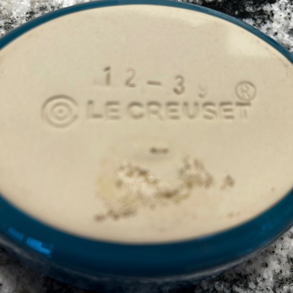 Le Creuset Blue TURQUOISE TEAL Mini Cocotte OVAL - Picture 5 of 12